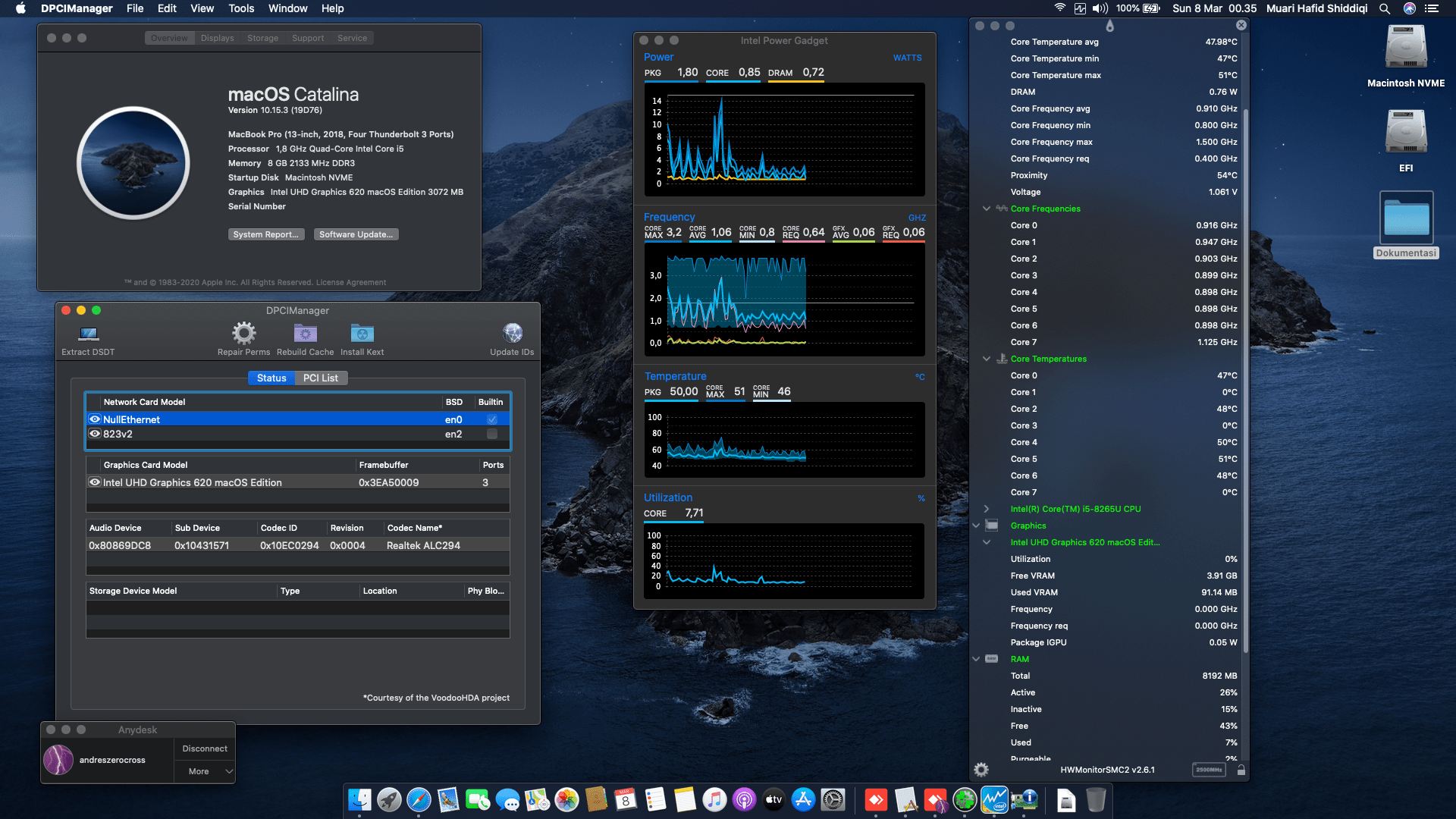 Success Hackintosh macOS Catalina 10.15.3 Build 19D76 in Asus Zenbook UX333FA-A5811T